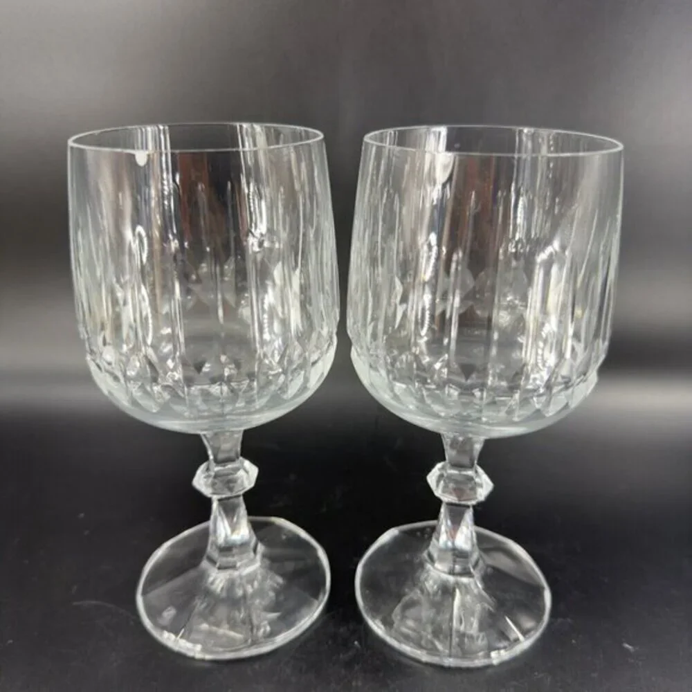 Echt‎ Bleikristall Schott Zwiesel Clear Crystal Germany Water Goblets Cups Set 2